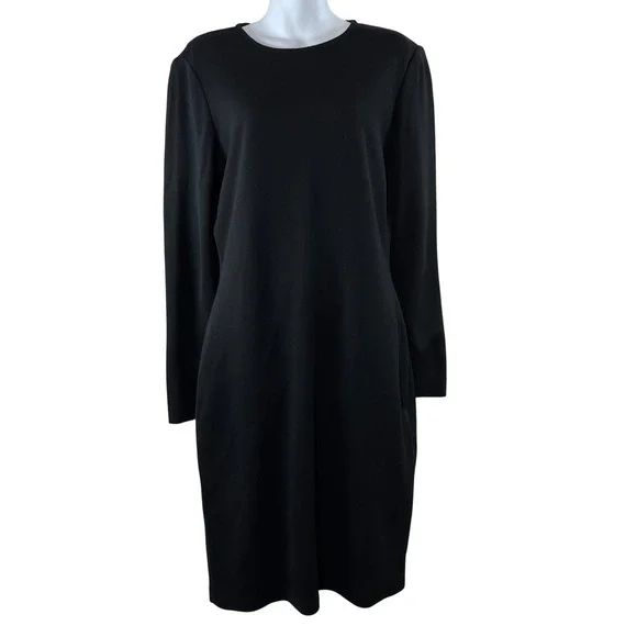 St.John Long-Sleeve Fitted Milano Knit Dress Size 10 Black - threedaughtersproperties.com St.John Long-Sleeve Fitted Milano Knit Dress Size 10 Black - threedaughtersproperties.com